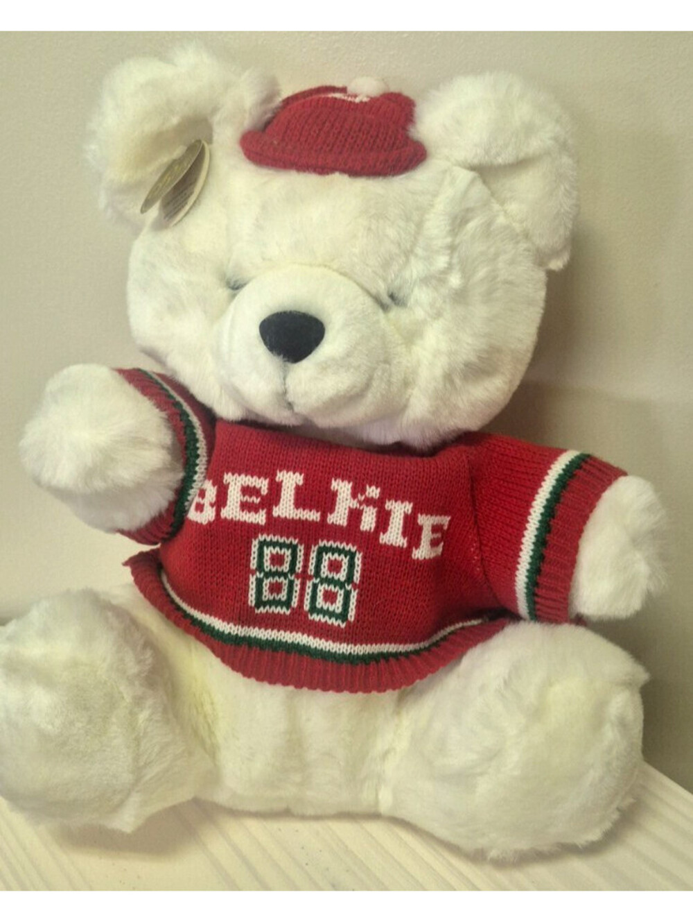 Vintage 1988 Belk Belkie Christmas Teddy Bear Plush 100th Anniversary 15" w/ tag